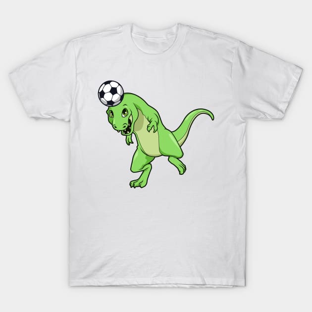 Comic TREX plays soccer T-Shirt by Modern Medieval Design